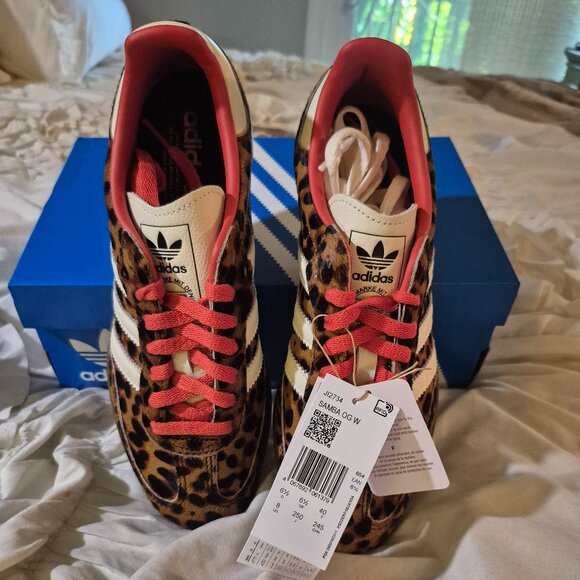 Adidas Samba OG "Core Black/Preloved Red/Cream White" sneakers - Brand New - Picture 1 of 5